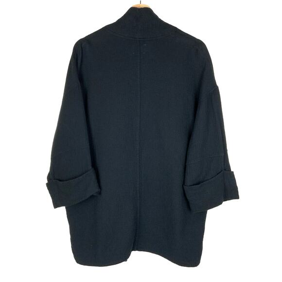 Aritzia Wilfred Lenglen Jacket Open Front Blazer Black Women's Size Medium - Picture 3 of 6